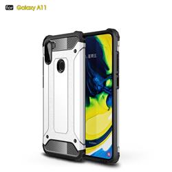 King Kong Armor Premium Shockproof Dual Layer Rugged Hard Cover for Samsung Galaxy A11 - White