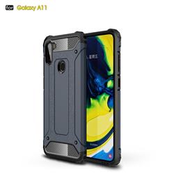 King Kong Armor Premium Shockproof Dual Layer Rugged Hard Cover for Samsung Galaxy A11 - Navy