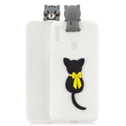 Little Black Cat Soft 3D Climbing Doll Soft Case for Samsung Galaxy A11