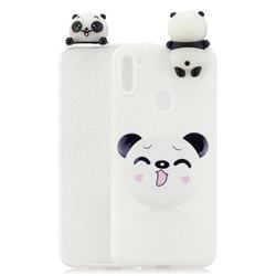 Smiley Panda Soft 3D Climbing Doll Soft Case for Samsung Galaxy A11