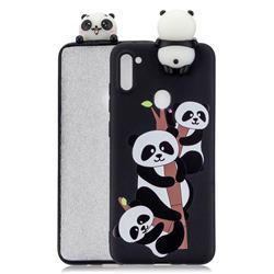 Ascended Panda Soft 3D Climbing Doll Soft Case for Samsung Galaxy A11