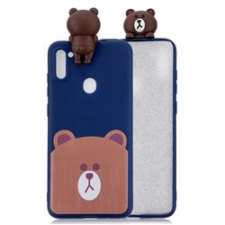 Cute Bear Soft 3D Climbing Doll Soft Case for Samsung Galaxy A11