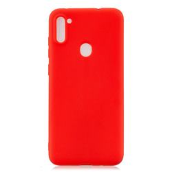 Candy Soft Silicone Protective Phone Case for Samsung Galaxy A11 - Red