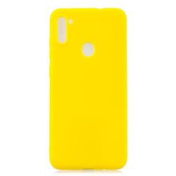 Candy Soft Silicone Protective Phone Case for Samsung Galaxy A11 - Yellow