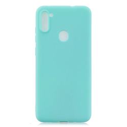 Candy Soft Silicone Protective Phone Case for Samsung Galaxy A11 - Light Blue