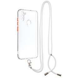 Necklace Cross-body Lanyard Strap Cord Phone Case Cover for Samsung Galaxy A11 - Transparent