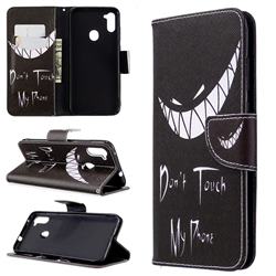 Crooked Grin Leather Wallet Case for Samsung Galaxy A11