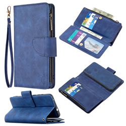Binfen Color BF02 Sensory Buckle Zipper Multifunction Leather Phone Wallet for Samsung Galaxy A11 - Blue
