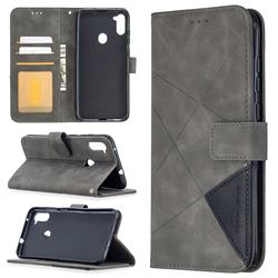 Binfen Color BF05 Prismatic Slim Wallet Flip Cover for Samsung Galaxy A11 - Gray