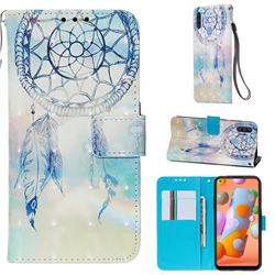 Fantasy Campanula 3D Painted Leather Wallet Case for Samsung Galaxy A11
