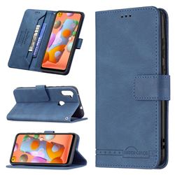 Binfen Color RFID Blocking Leather Wallet Case for Samsung Galaxy A11 - Blue