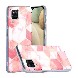 Cherry Glitter Painted Marble Electroplating Protective Case for Samsung Galaxy A12