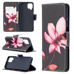 Lotus Flower Leather Wallet Case for Samsung Galaxy A12