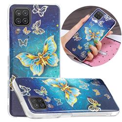 Golden Butterfly Painted Galvanized Electroplating Soft Phone Case Cover for Samsung Galaxy A12