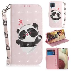 Heart Cat 3D Painted Leather Wallet Phone Case for Samsung Galaxy A12