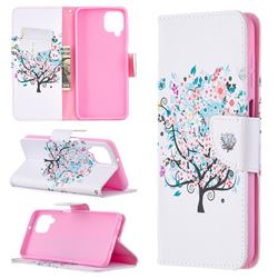 Colorful Tree Leather Wallet Case for Samsung Galaxy A12