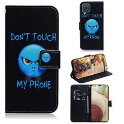 Not Touch My Phone PU Leather Wallet Case for Samsung Galaxy A12