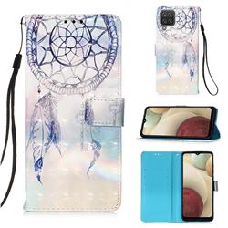 Fantasy Campanula 3D Painted Leather Wallet Case for Samsung Galaxy A12