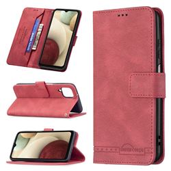 Binfen Color RFID Blocking Leather Wallet Case for Samsung Galaxy A12 - Red