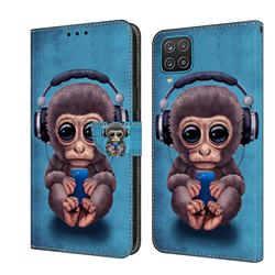 Cute Orangutan Crystal PU Leather Protective Wallet Case Cover for Samsung Galaxy A12
