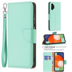 Classic Luxury Litchi Leather Phone Wallet Case for Samsung Galaxy A13 4G - Green