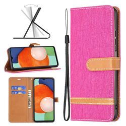Jeans Cowboy Denim Leather Wallet Case for Samsung Galaxy A13 4G - Rose