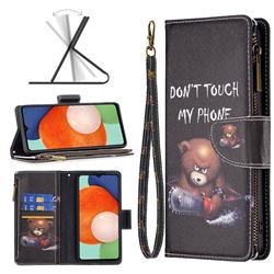 Chainsaw Bear Binfen Color BF03 Retro Zipper Leather Wallet Phone Case for Samsung Galaxy A13 4G