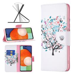 Colorful Tree Leather Wallet Case for Samsung Galaxy A13 4G