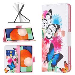 Vivid Flying Butterflies Leather Wallet Case for Samsung Galaxy A13 4G