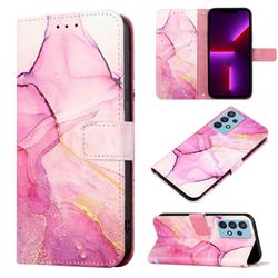 Pink Purple Marble Leather Wallet Protective Case for Samsung Galaxy A13 4G