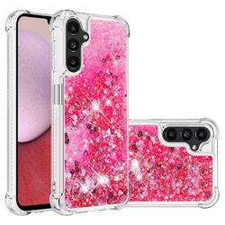 Dynamic Liquid Glitter Sand Quicksand TPU Case for Samsung Galaxy A14 5G - Pink Love Heart