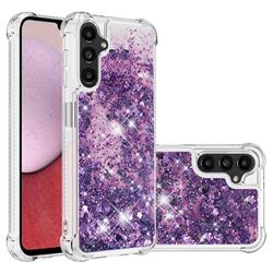 Dynamic Liquid Glitter Sand Quicksand Star TPU Case for Samsung Galaxy A14 5G - Purple