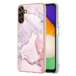 Rose Gold Dancing Electroplated Gold Frame 2.0 Thickness Plating Marble IMD Soft Back Cover for Samsung Galaxy A14 5G
