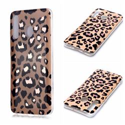 Leopard Galvanized Rose Gold Marble Phone Back Cover for Samsung Galaxy A20
