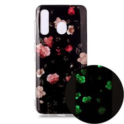 Rose Flower Noctilucent Soft TPU Back Cover for Samsung Galaxy A20