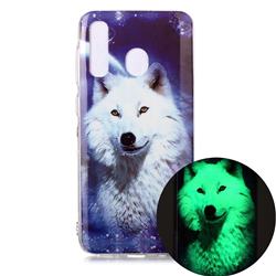 Galaxy Wolf Noctilucent Soft TPU Back Cover for Samsung Galaxy A20