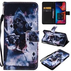 Skull Magician PU Leather Wallet Case for Samsung Galaxy A20