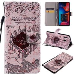 Castle The Marauders Map PU Leather Wallet Case for Samsung Galaxy A20