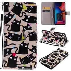 Cute Kitten Cat PU Leather Wallet Case for Samsung Galaxy A20