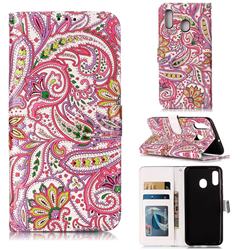 Pepper Flowers 3D Relief Oil PU Leather Wallet Case for Samsung Galaxy A20