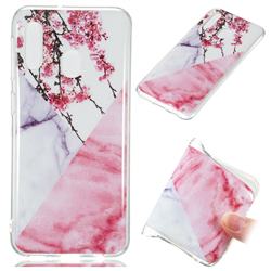 Pink Plum Soft TPU Marble Pattern Case for Samsung Galaxy A20e