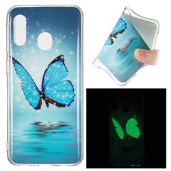 Butterfly Noctilucent Soft TPU Back Cover for Samsung Galaxy A20e
