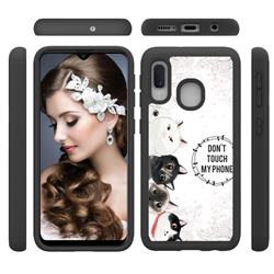 Cute Kittens Shock Absorbing Hybrid Defender Rugged Phone Case Cover for Samsung Galaxy A20e