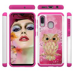 Seashell Cat Shock Absorbing Hybrid Defender Rugged Phone Case Cover for Samsung Galaxy A20e