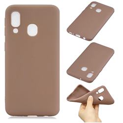 Candy Soft Silicone Phone Case for Samsung Galaxy A20e - Coffee