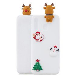 White Elk Christmas Xmax Soft 3D Silicone Case for Samsung Galaxy A20e