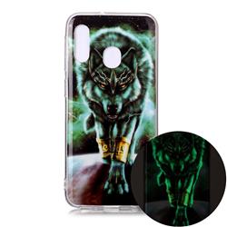 Wolf King Noctilucent Soft TPU Back Cover for Samsung Galaxy A20e