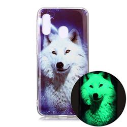 Galaxy Wolf Noctilucent Soft TPU Back Cover for Samsung Galaxy A20e