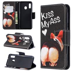 Lovely Pig Ass Leather Wallet Case for Samsung Galaxy A20e