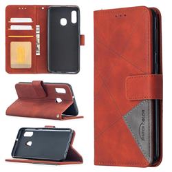 Binfen Color BF05 Prismatic Slim Wallet Flip Cover for Samsung Galaxy A20e - Brown